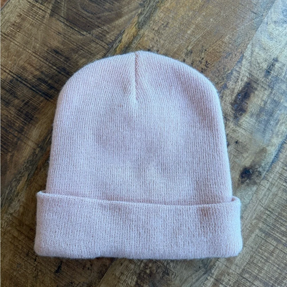 Duluth Pack Pink Knit Beanie with Leather Patch